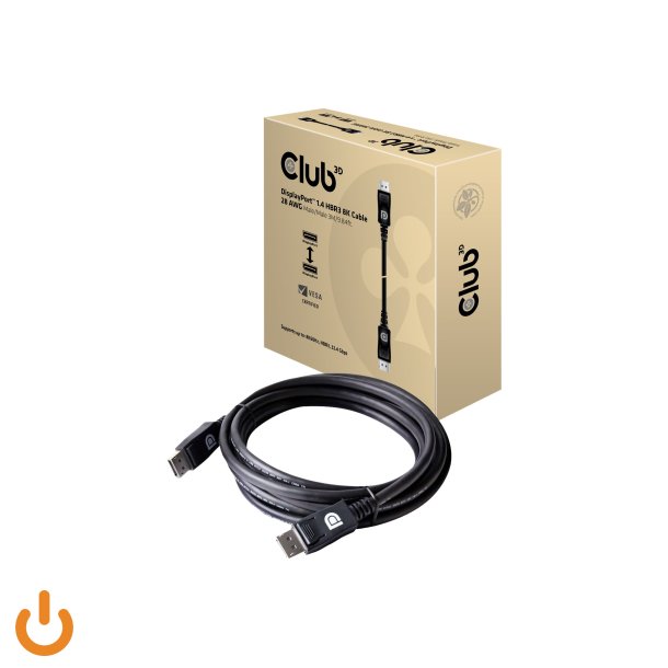 Club 3D CAC-1060 DisplayPort 1.4 kabel 3 m Sort