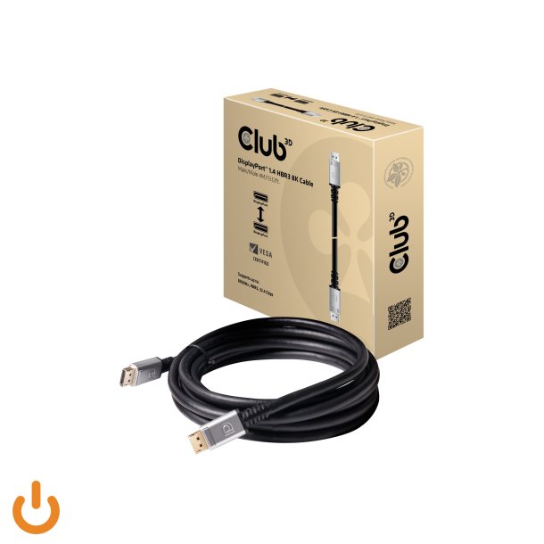 Club 3D CAC-1069 DisplayPort til DisplayPort 1.4 kabel 4 m Sort