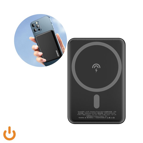 Dudao K14S trdls powerbank 5000mAh 10Watt sort