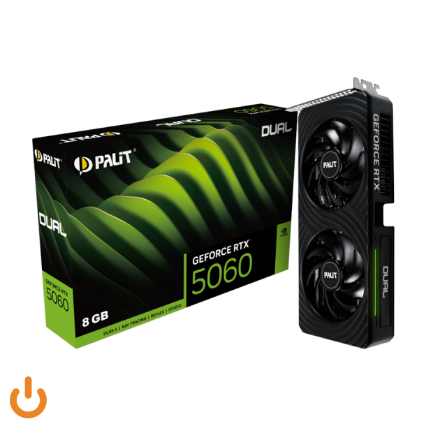 (Ny) Palit GeForce RTX 5060 DUAL - 8GB GDDR7 RAM - Grafikkort