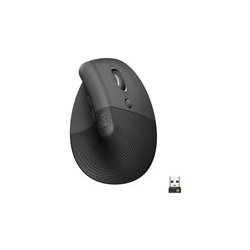 Logitech Lift Vertical Ergonomic Mouse Optisk Trdls Sort