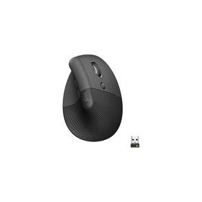 Logitech Lift Vertical Ergonomic Mouse Optisk Trdls Sort