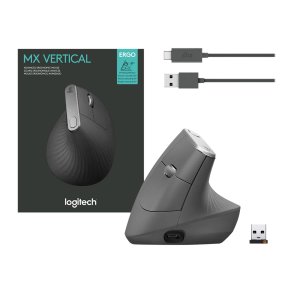 (Ny) Logitech MX Vertical Optisk Trdls Kabling Sort