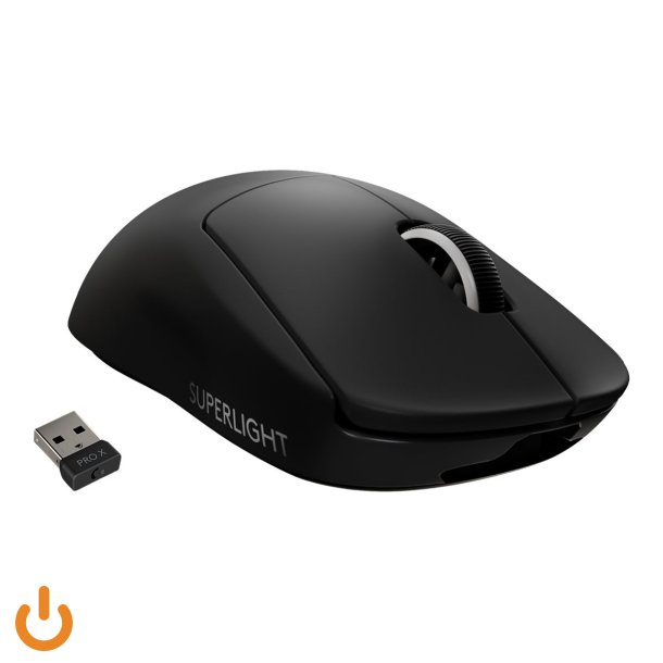 (Ny) Logitech PRO X SUPERLIGHT Wireless Gaming Mouse Optisk Trdls Sort
