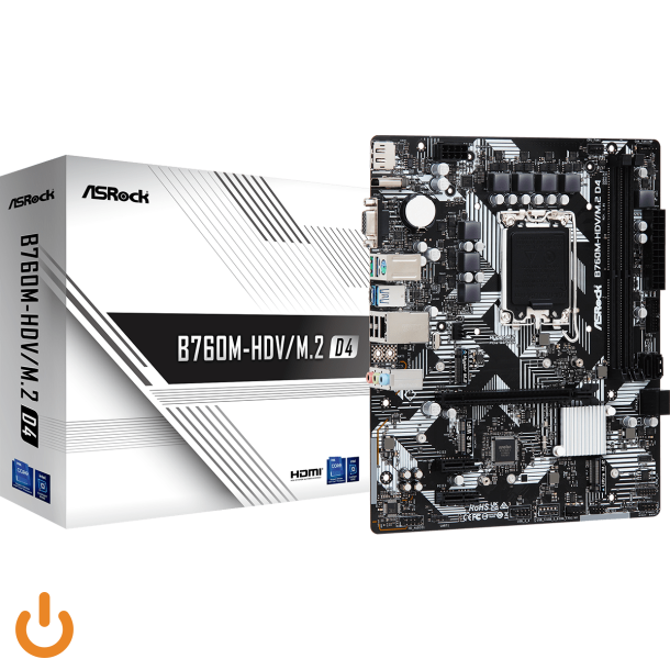 (Ny) ASRock B760M-HDV/M.2 D4 Micro-ATX LGA1700 Intel B760