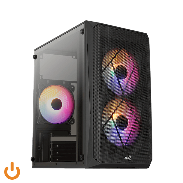 (Ny) AeroCool CS-107-A-BK-v2 Trn Micro ATX Ingen strmforsyning Sort