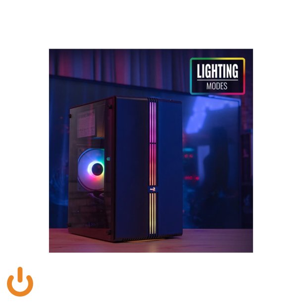 (Ny) Aerocool PGS Evo Trn Micro-ATX Ingen strmforsyning Sort