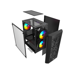 Nordic Gaming Fenris RGB Mini Trn micro-ATX Ingen strmforsyning Sort