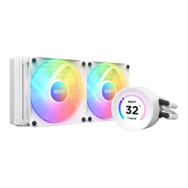 (Ny) NZXT Kraken Elite 240 RGB Processors flydende klesystem 1-pack Hvid 120 mm