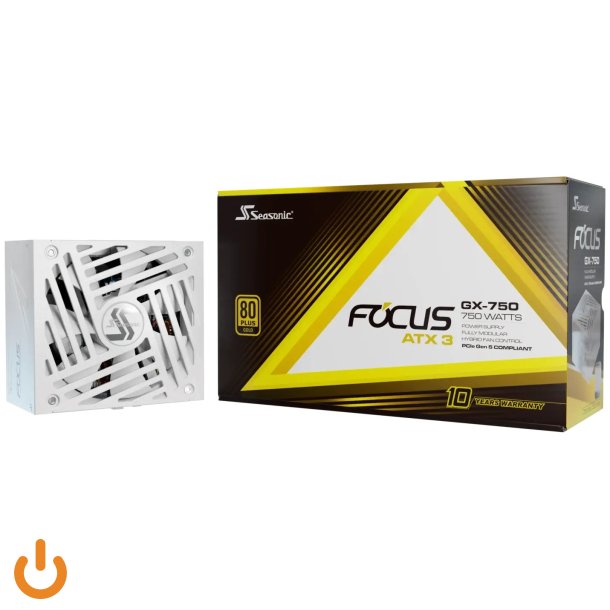 Seasonic Focus GX-750 V4 ATX 3 Strmforsyning 750Watt Hvid