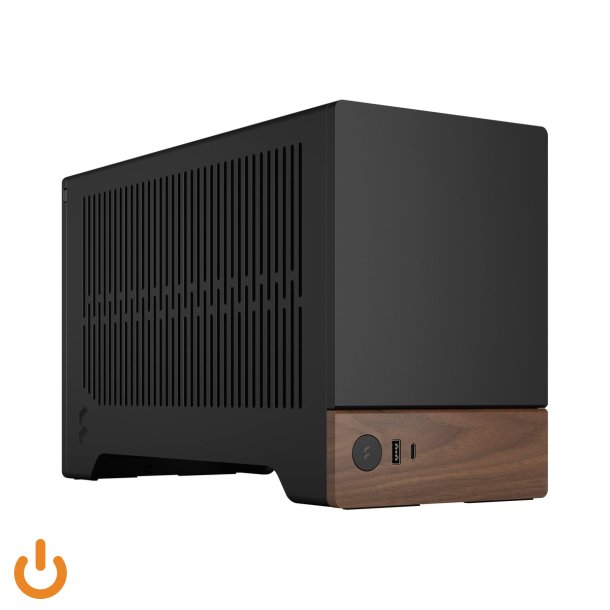 Fractal Design Terra Ultralille formfaktor Mini ITX Strmforsyning Sort Brun