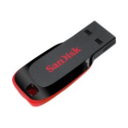 SanDisk Cruzer Blade 128GB USB Sort R�d