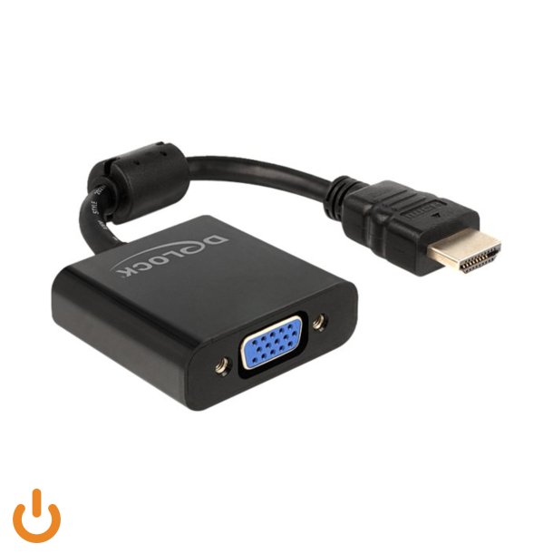 DeLOCK Videoadapter HDMI / VGA 25.5cm Sort