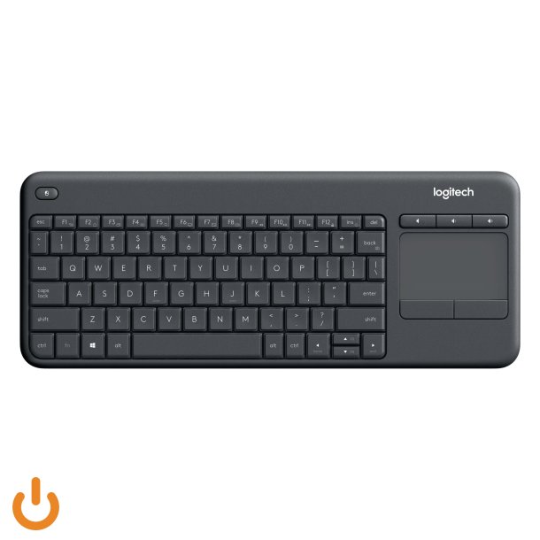 Logitech Wireless Touch Keyboard K400 Plus Tastatur Trdls Dansk/Finsk/Norsk/Svensk