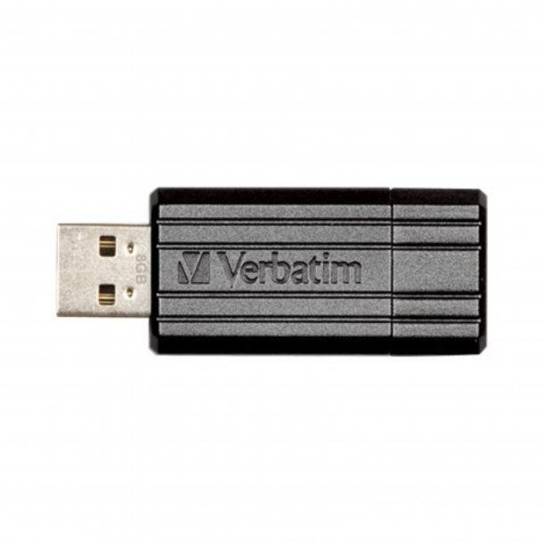 Verbatim PinStripe USB Drive 8GB USB 2.0 Sort