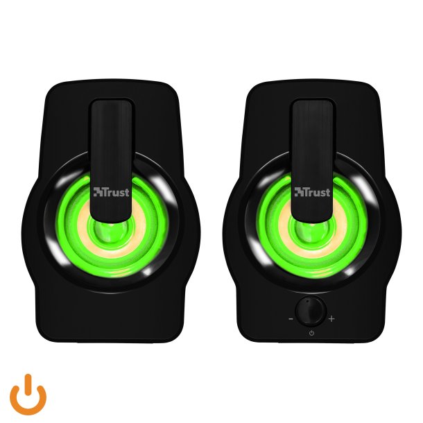 Trust Gemi RGB H�jttalere Sort