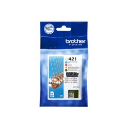 Brother LC 421 Value Pack Sort Gul Cyan Magenta 200 sider Blk