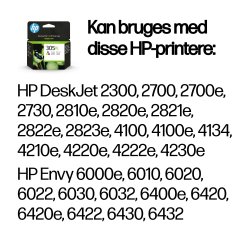 HP 305XL Farve (cyan, magenta, gul) 200 sider Blk 3YM63AE