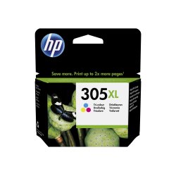 HP 305XL Farve (cyan, magenta, gul) 200 sider Blk 3YM63AE